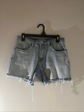 Light Wash "Almost Famous" Mid-rise Jean Shorts